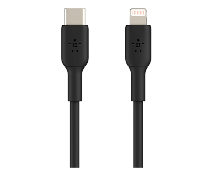 Kabel BELKIN PVC USB-C to Lightning 1m Black CAA003bt1MBK